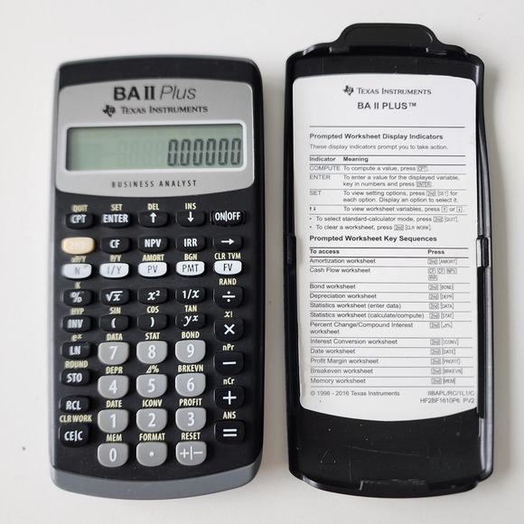 Texas Instruments BA II Plus Financial Calculator Business Analyst With Case - Picture 1 of 12